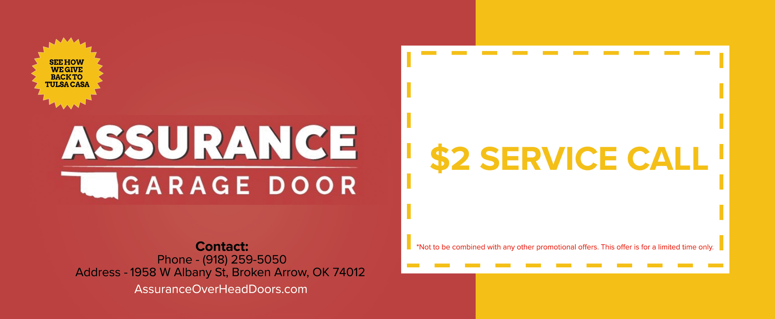 2 Service Call Coupon